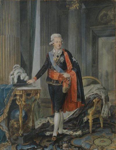 Koning Gustav III van Zweden (1746-92) 1792 door Niclas II Lafrensen